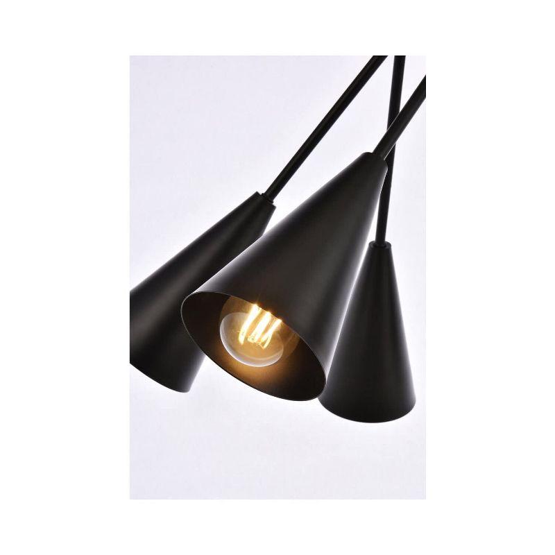 Elegant Lighting Casen 32 inch pendant in black