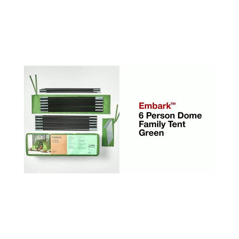 6 Person Dome Family Tent Green - Embark™