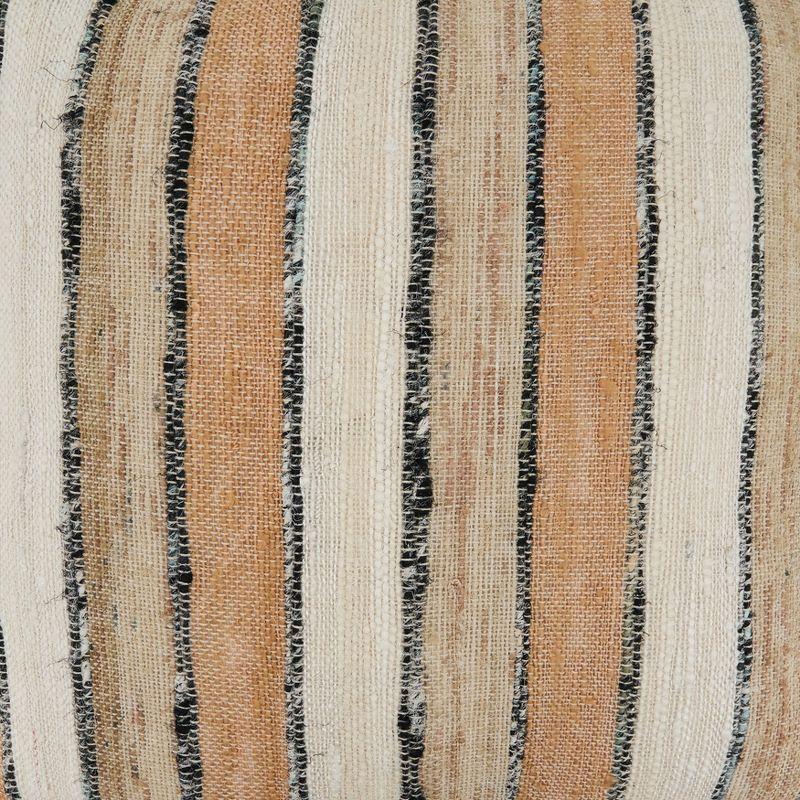Saro Lifestyle Saro Lifestyle Striped Design Cotton Throw Pillow Cover, Natural, 16" x 24"