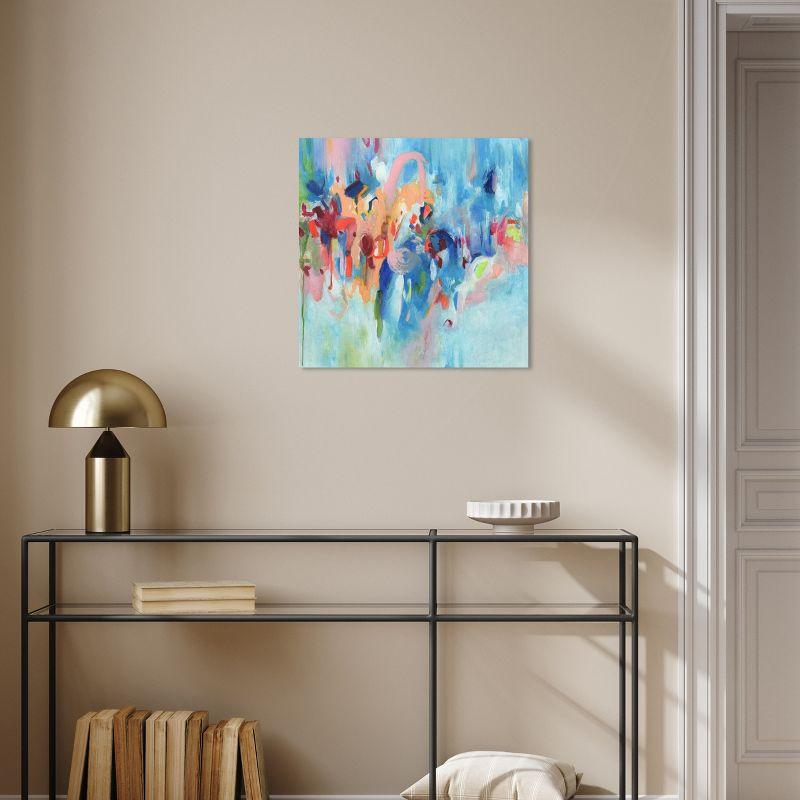Art Remedy Art Remedy New Sky Framed Blue Abstract 1 Piece Canvas Wall Art 57079