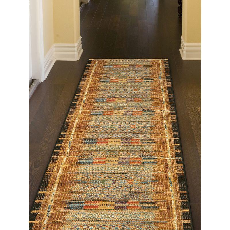 Liora Manne Marina Stripe Indoor/Outdoor Rug Gold 1'11" x 7'6"