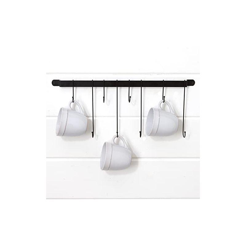 The Lakeside Collection Wall-Mounted Coffee Mug Rack