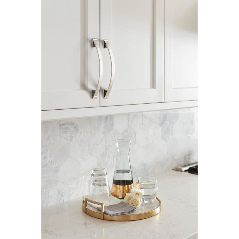 Amerock Candler 6-5/16 inch (160mm) Center-to-Center Polished Nickel Cabinet Pull