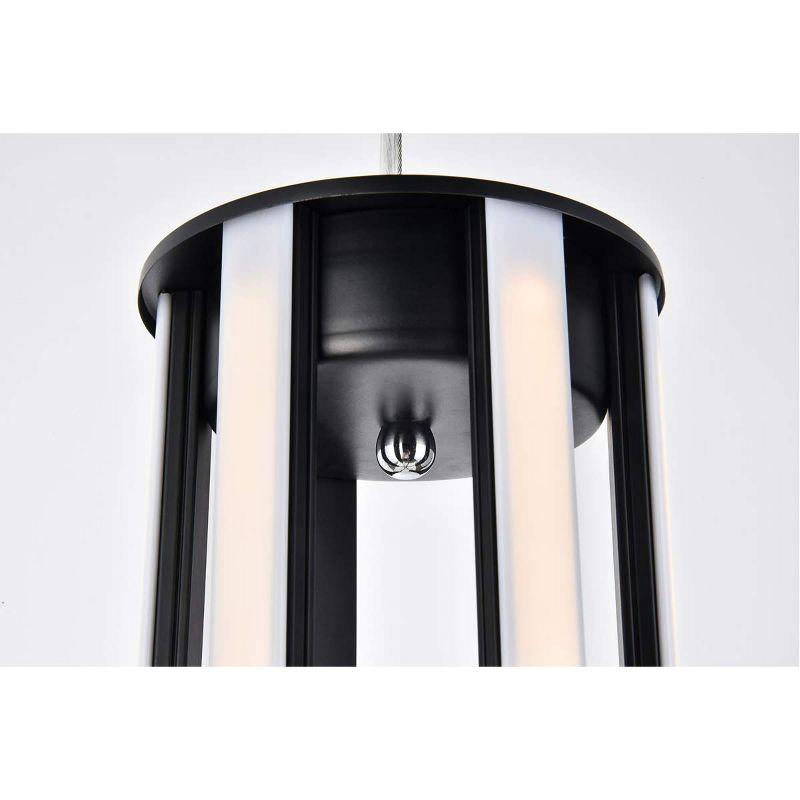 Elegant Lighting Dahlia 3 light in Black Pendant