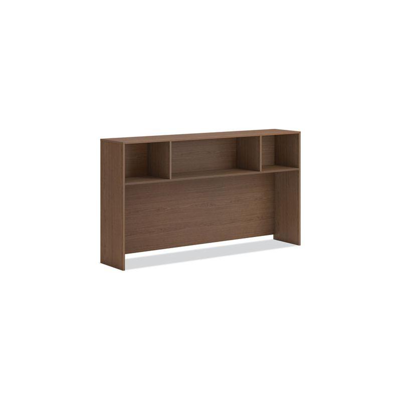 Sepia Walnut 72" Laminate Desk Hutch with 3 Compartments