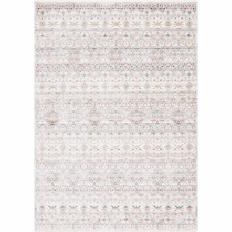 Elegant Ivory 8' x 10' Hand-Knotted Viscose Area Rug