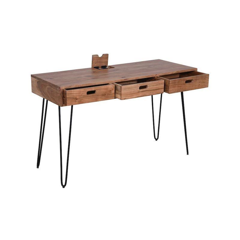 Jofran, Rollins Solid Acacia USB Charging Desk