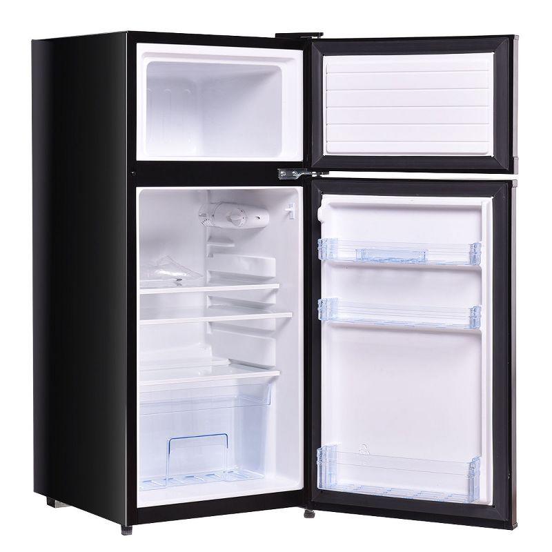 Costway 2 Doors 3.4 cu ft. Unit Compact Mini Refrigerator Freezer Cooler