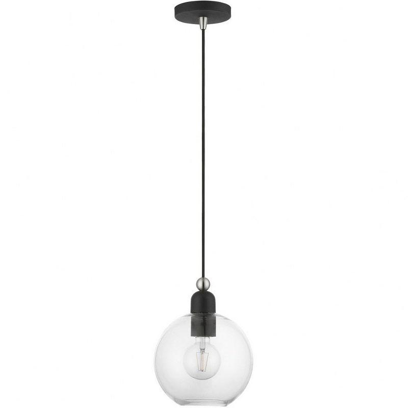 Livex Lighting Downtown 1 - Light Pendant in  Black/Brushed Nickel