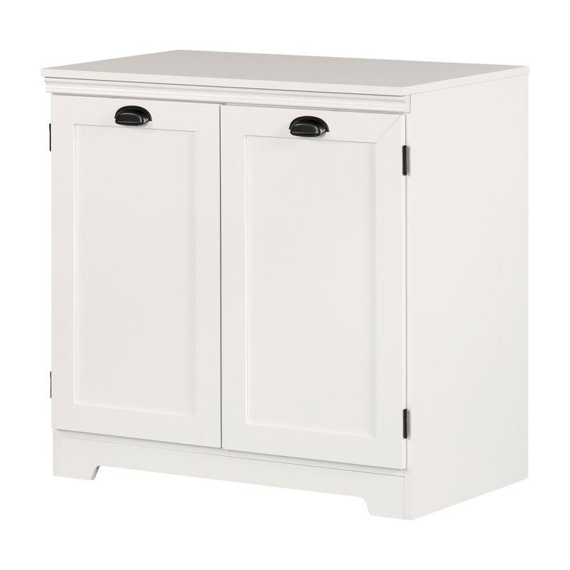 Harma 33" White Farmhouse Storage Cabinet with Adjustable Shelf