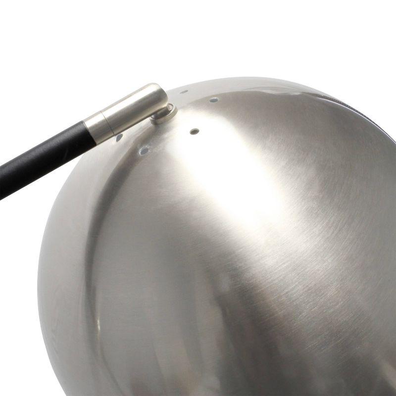 Swivel Floor Lamp with Inner Dome Shade Brushed Nickel - Lalia Home: Adjustable Neck, UL Listed, Metal Body