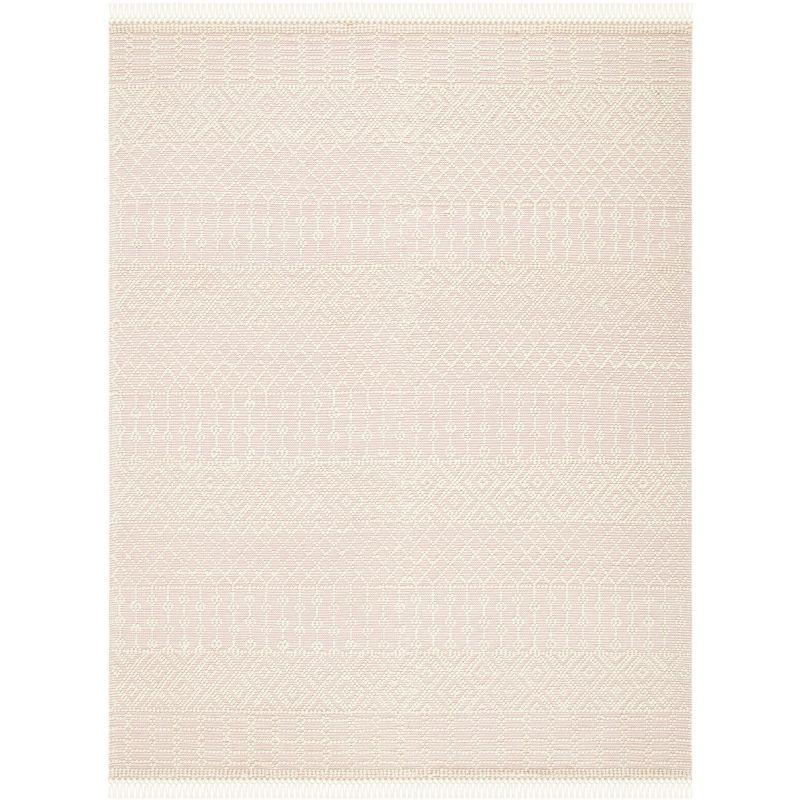Natura NAT852 Hand Loomed Indoor Area Rug - Ivory/Pink - 9' Round - Safavieh