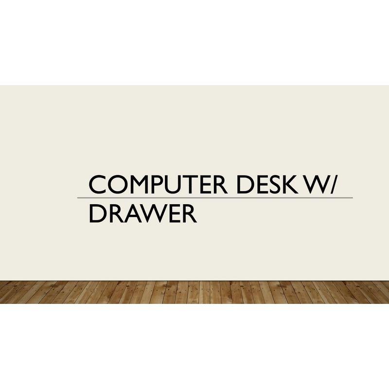 Carolina Living Horatio Computer Desk with Drawers Elm/Black: Metal Frame, MDF Surface, Adult Assembly