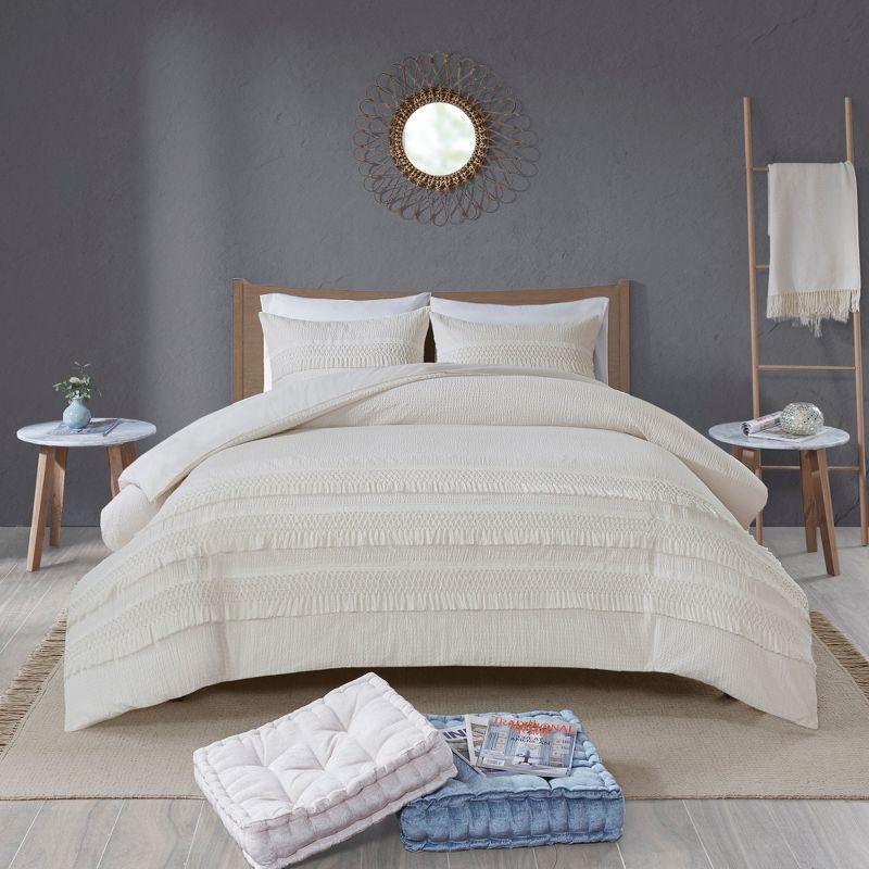 Kelly Clarkson Home Hugo Cotton Seersucker Duvet Cover Set