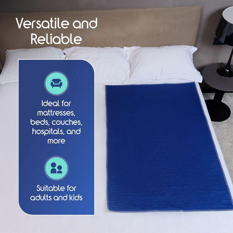 Inspire Waterproof Mattress Protector, Dark Colored to Hide Stains, Extra Large 34 x 54 – Quilted, Bed Pad for Incontinence Washable 2 Pack
