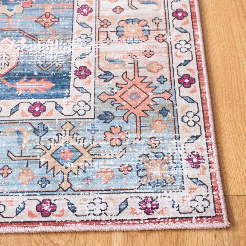 Tucson TSN109 Power Loomed Machine Washable Runner Rug - Beige/Blue - 2'6"x16' - Safavieh.