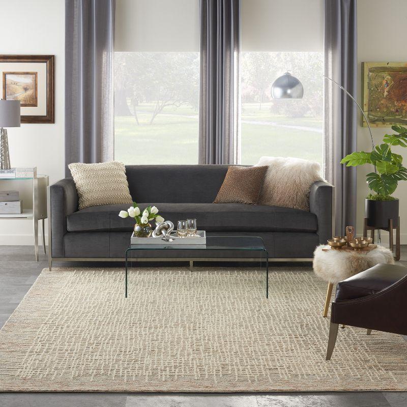 Nourison Vail Rustic Texture Indoor Area Rug Beige/Multi 7'9" x 9'9"