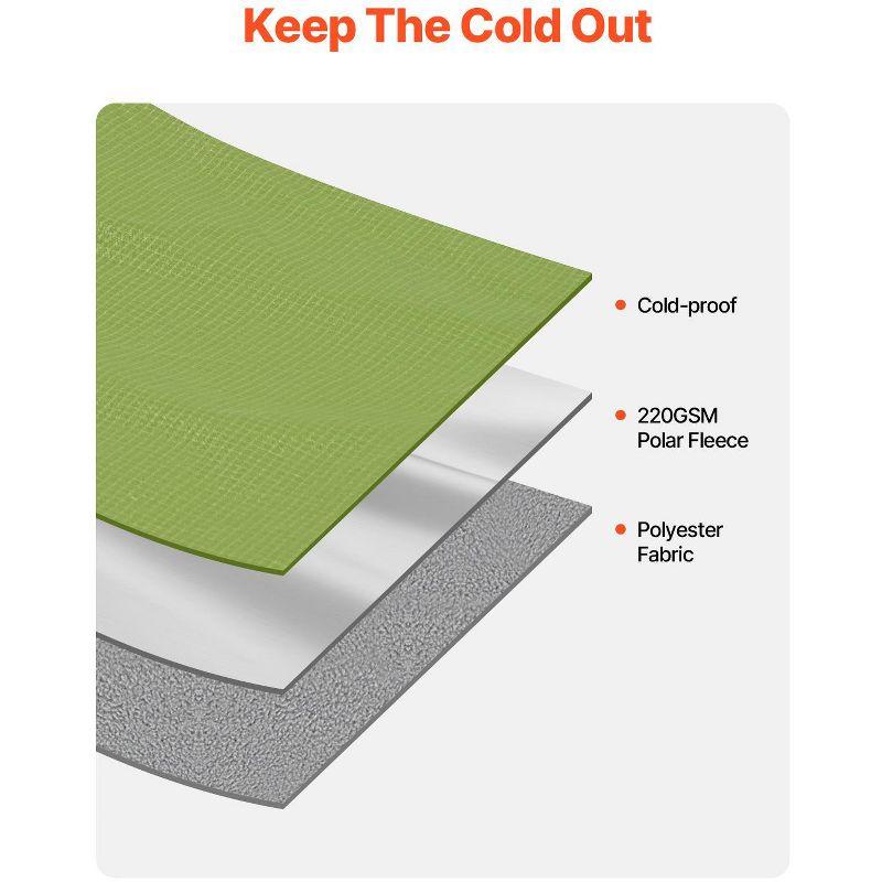 VEVOR Camping Blanket, Large Warm Wearable Stadium Blanket, Waterproof & Windproof, Polyester Fleece, Flame Retardant, 79" x 59", Army Green