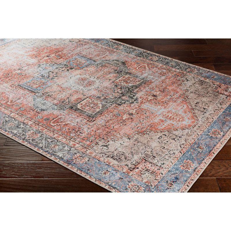 Livabliss 7'10"x10'2" Ushak Global Rugs Pink: Traditional Medallion, Stain & Fade-Resistant, Low Pile