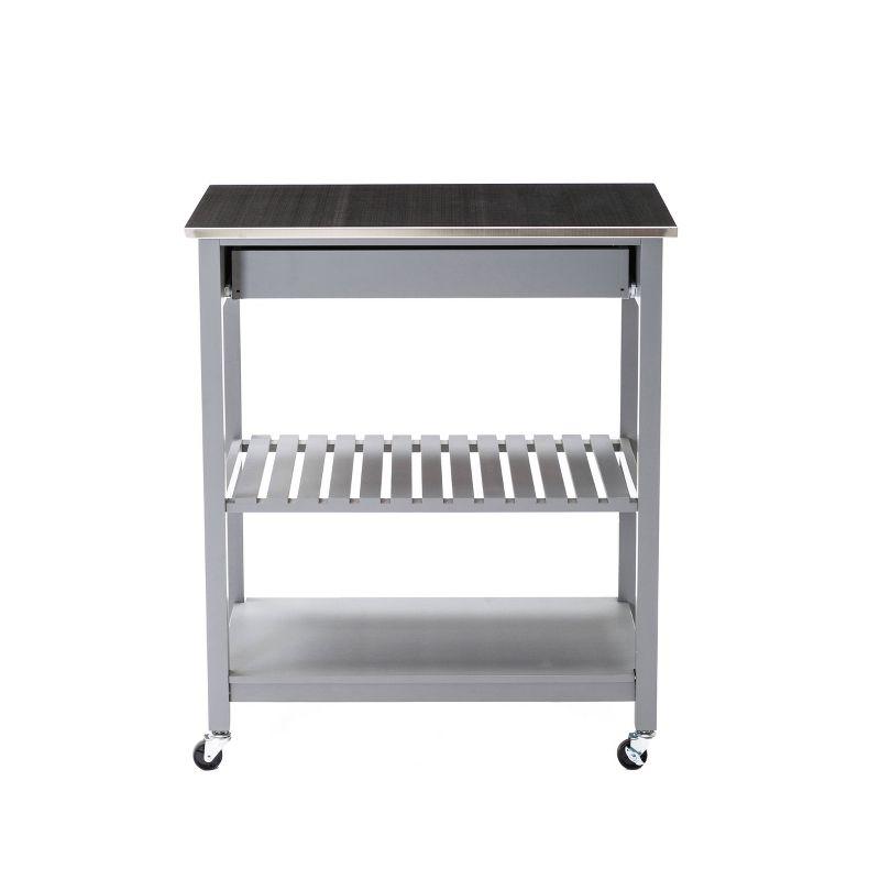 Holland Kitchen Cart with Stainless Steel Top - Boraam