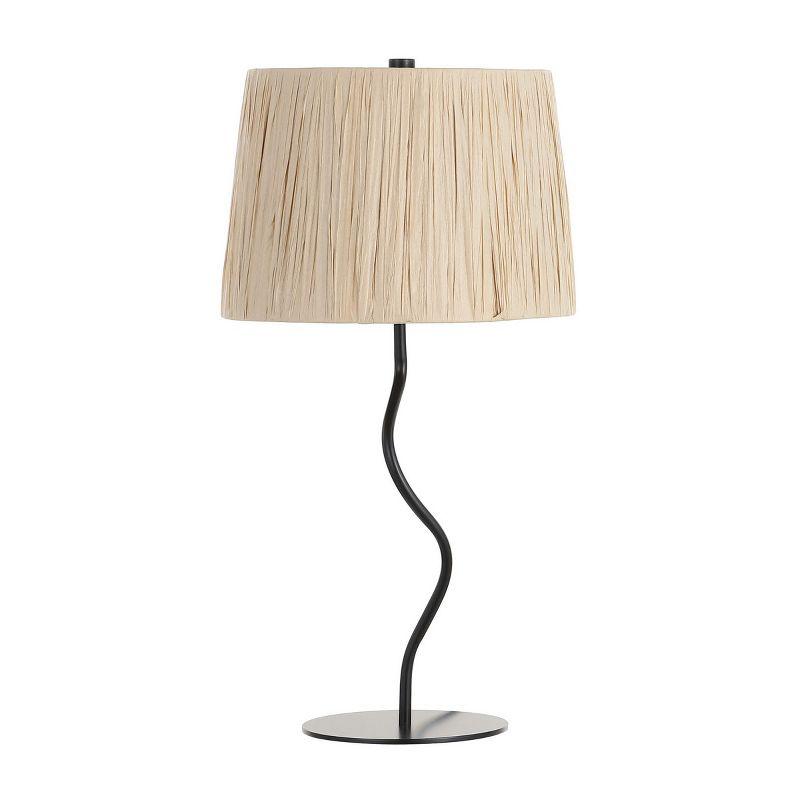 Ziggi Table Lamp - 24.25 Inch Height - TBL4546 - Black/Natural - Safavieh