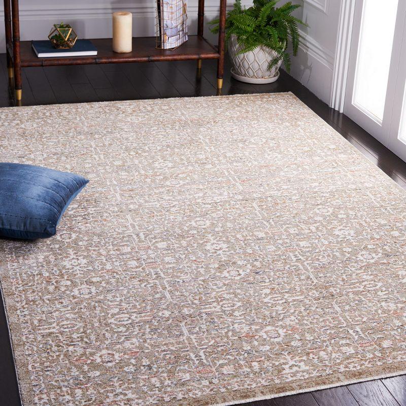 Harlow Ivory Hand-Knotted Synthetic 4' x 6' Area Rug