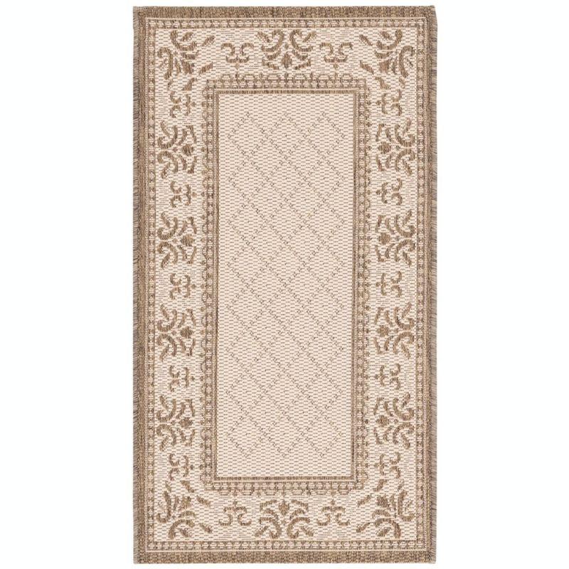 Courtyard CY2098 Power Loomed Indoor and Outdoor Accent Rug - Natural/Brown - 2'x3'7" - Safavieh