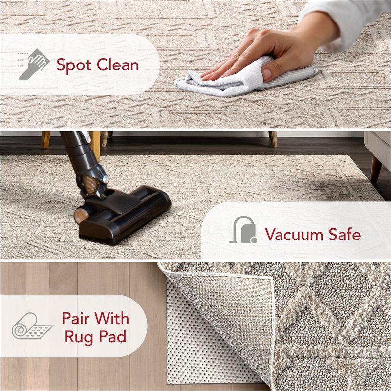 Nuloom Cameron Moroccan 8x10 Indoor Area Rug for Living Room Bedroom Dining Room Kitchen, Beige/Ivory