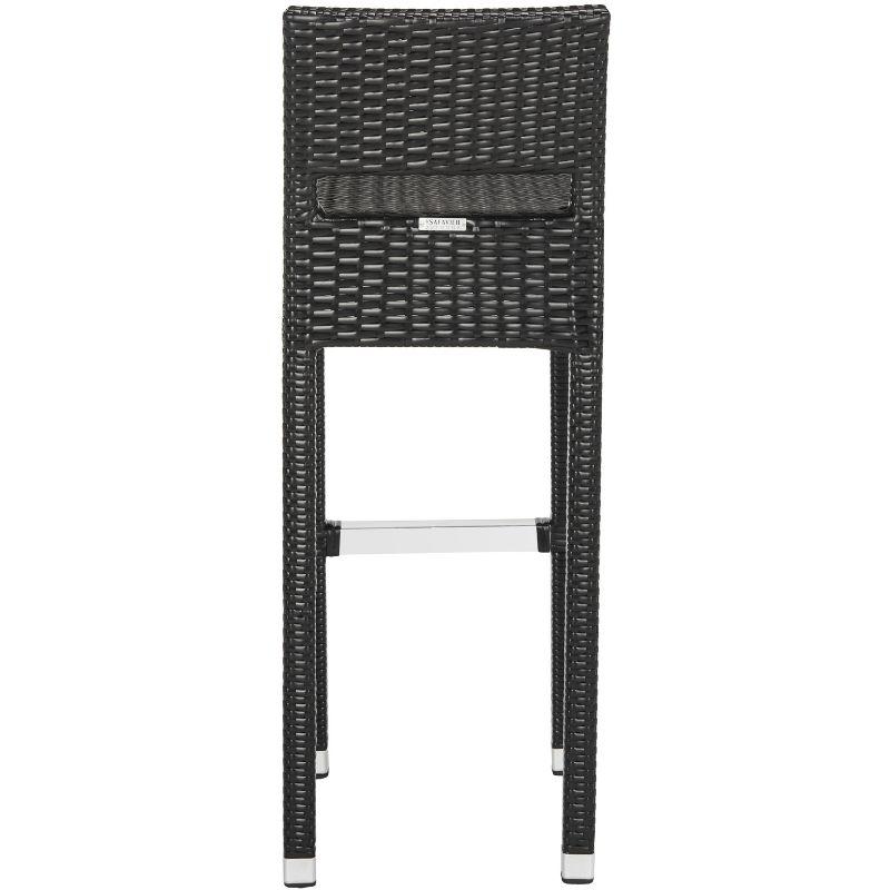 Landry Barstool - Indoor/Outdoor - FOX5212 - Black - Safavieh