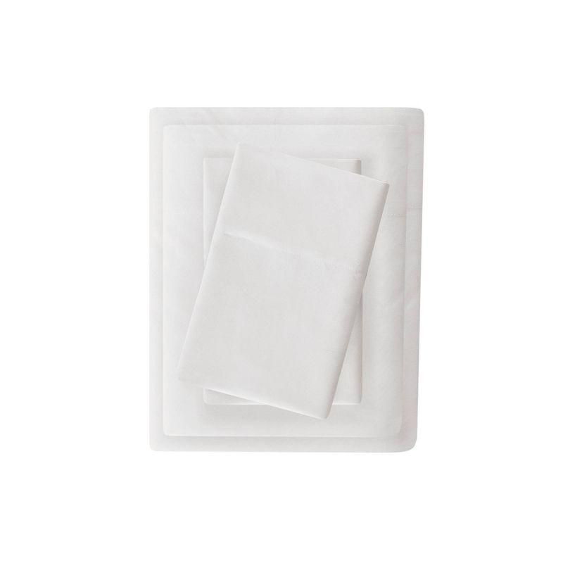 White Twin Deep Pocket Microfiber Cotton Sheet Set