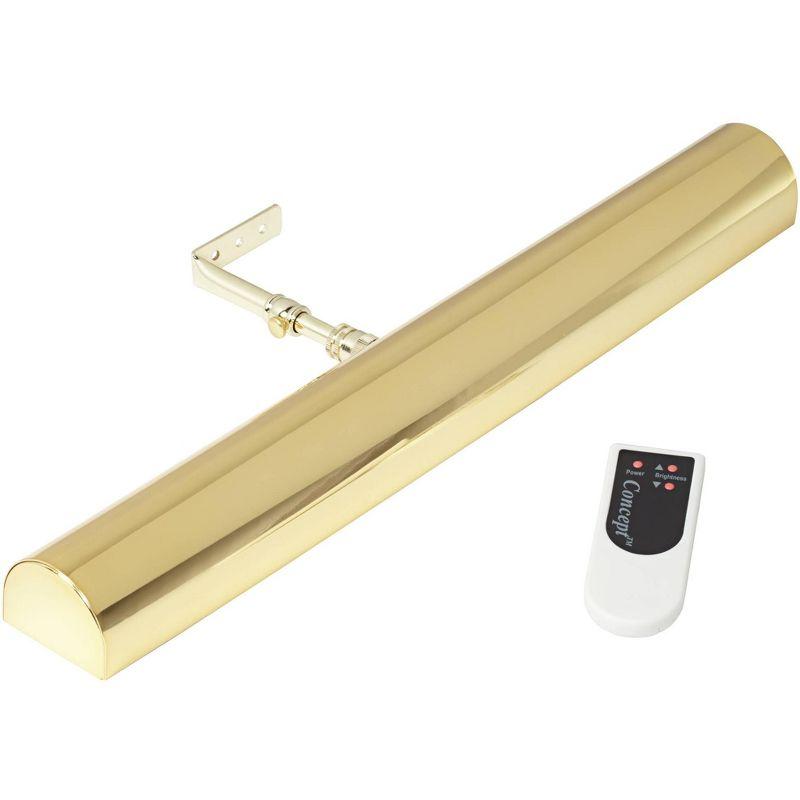 Concept Lighting Concept Polished Brass 18" Wide Battery LED Picture Light