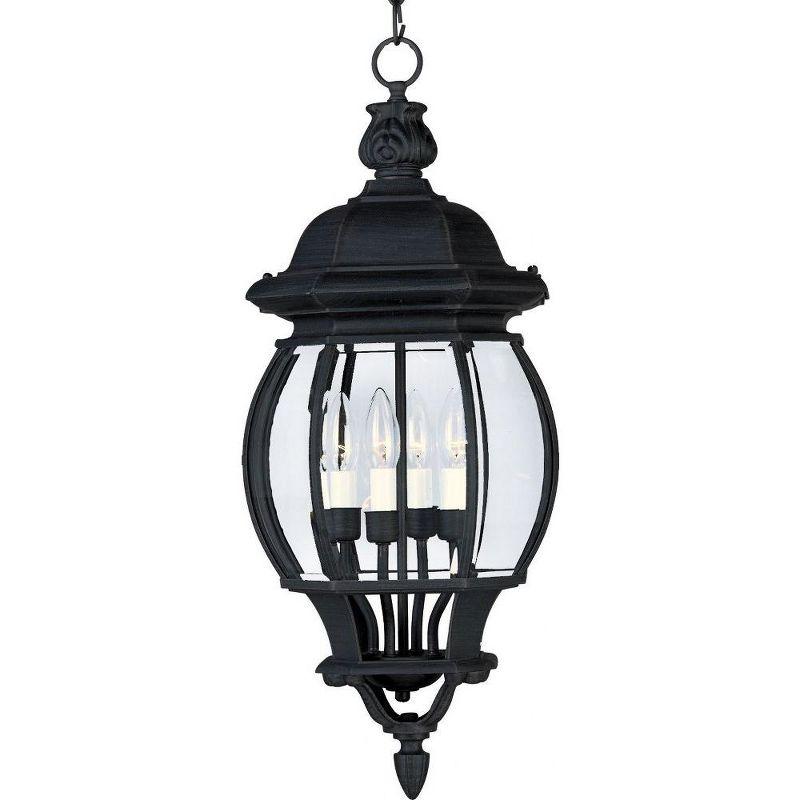 Crown Hill Black Aluminum 4-Light Outdoor Hanging Lantern