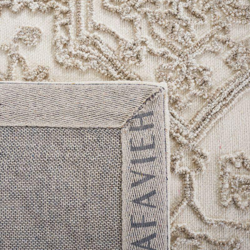 Trace TRC302 Hand Tufted Area Rug - Ivory/Natural - 6'x6' - Safavieh.