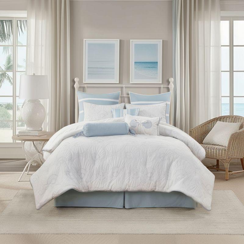 Harbor House Crystal Beach White Cotton Coastal Comforter Set