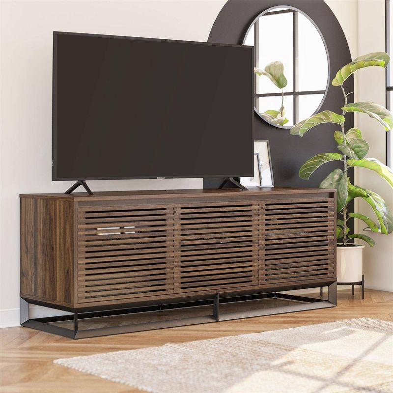 68" Media Console with Steel Post TV Stand for TVs up to 77" - ALPHASON