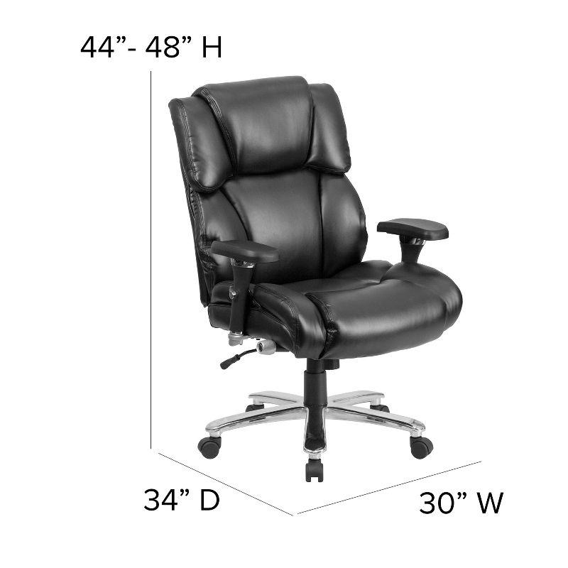 Black Leather High Back Ergonomic Executive Swivel Chair