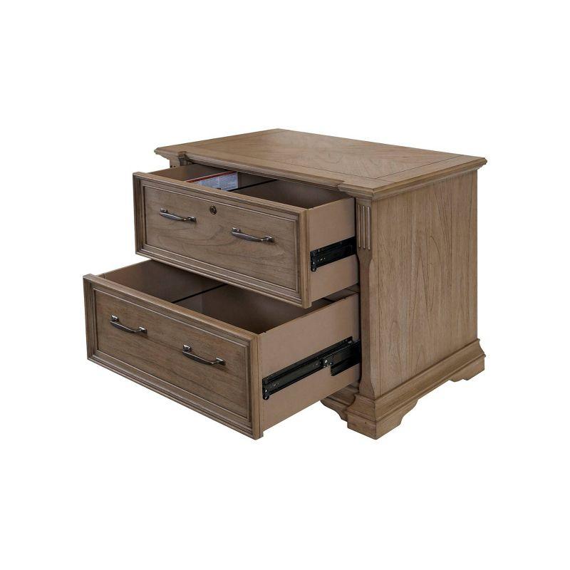 Bristol Traditional Wood Lateral File Light Brown - Martin Furniture: No Assembly, 2 Drawers, 26"H