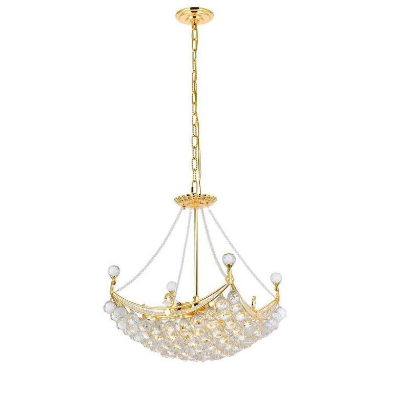 Elegant Lighting Corona 8 light Gold Chandelier Clear Royal Cut Crystal