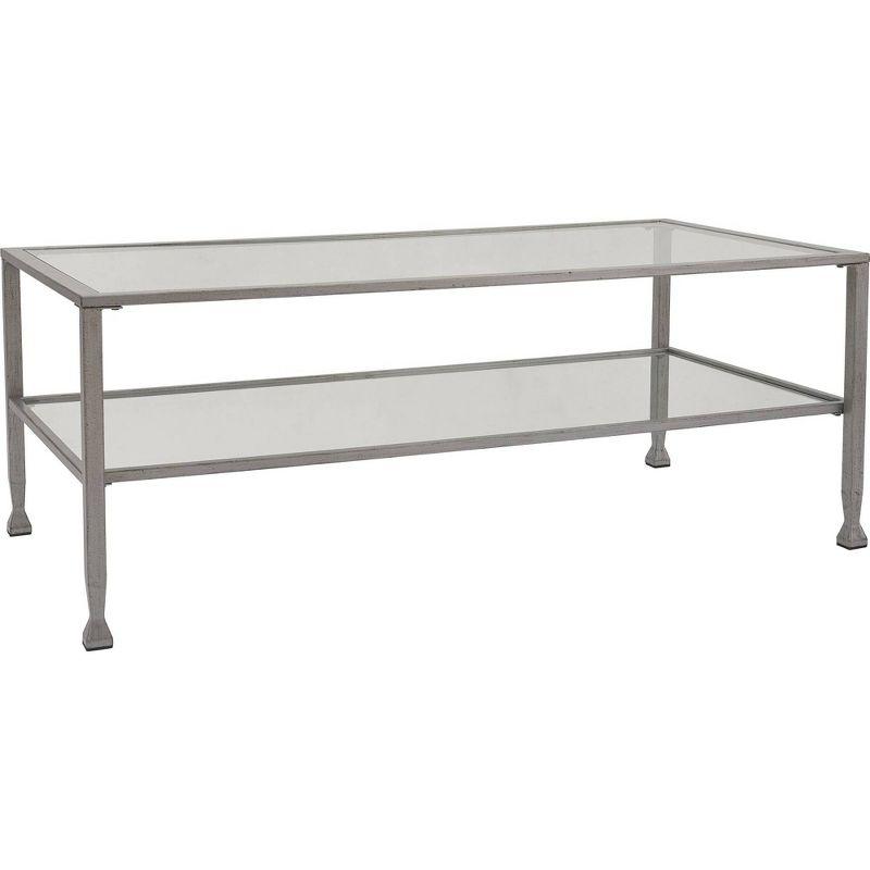 Maddox Glass and Metal Coffee Table - ClickDecor