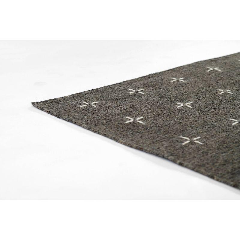 Momeni 3'6"x5'6" Oliver Cross Handloomed Area Rug Charcoal Gray