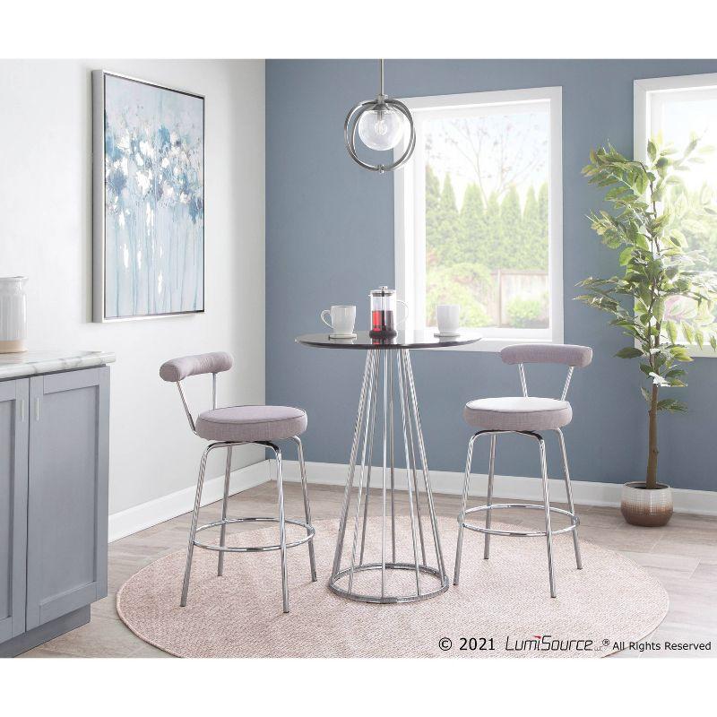 Wenty Upholstered Counter Extra Tall Stool with Metal Frame (Set of 2)
