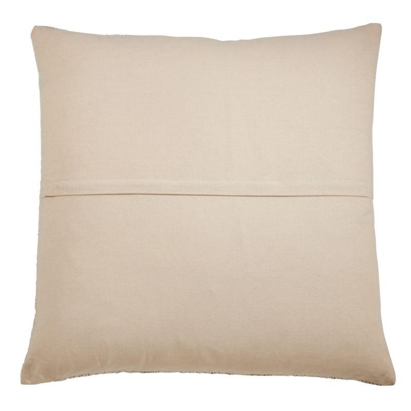 Saro Lifestyle Woven Striped Down Filled Throw Pillow, 22", Off-White