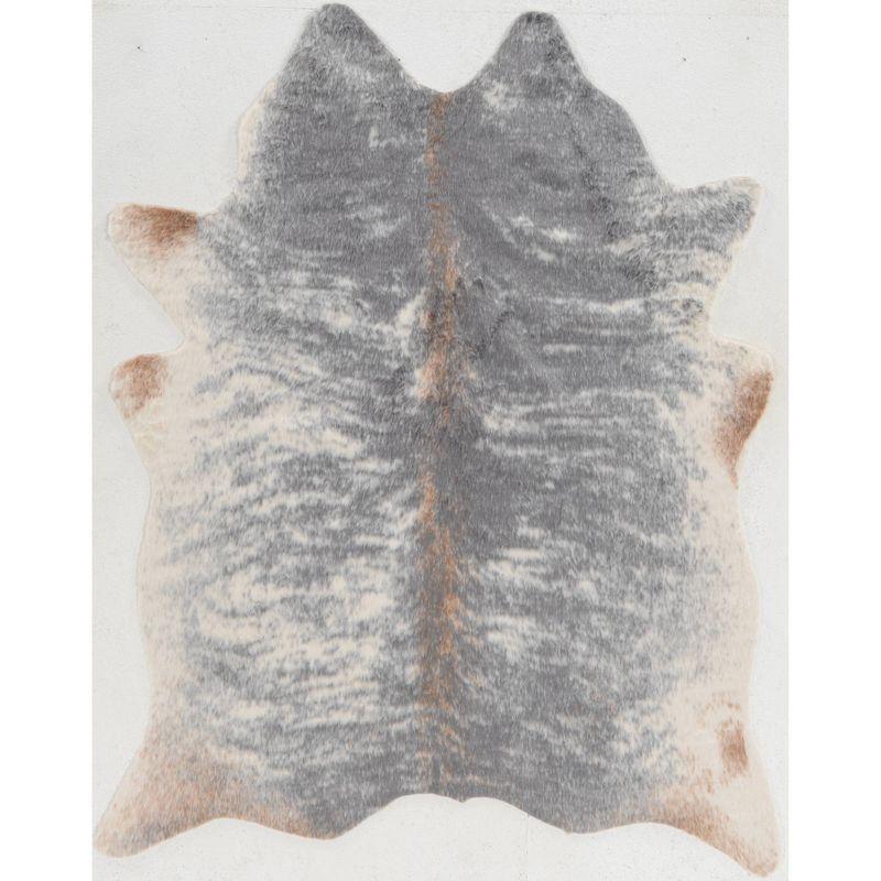 Shaped Faux Animal Hide Rug