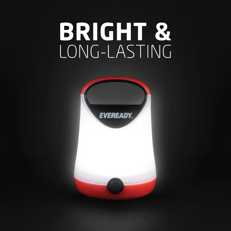 Eveready LED Compact Lantern Portable Camp Lights: Water-Resistant, 250 Lumens, 100-Hour Run Time, Battery-Powered