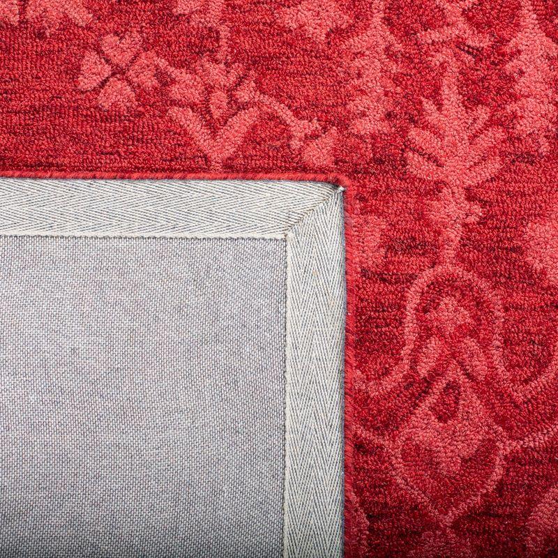 Handmade Dip Dye Luxurious Wool Square Area Rug - Red, 3' x 5'