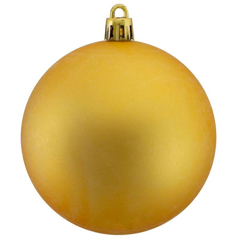 Northlight 32ct Shatterproof Matte Vegas Gold Christmas Ball Ornaments 3.25" (80mm)