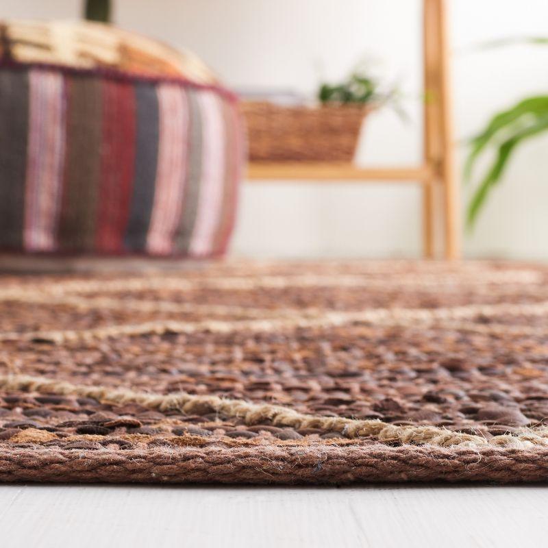 Safavieh Vintage Leather Hand Woven 75% Leather, 15% Jute, And 10% Cotton Geometric Rug