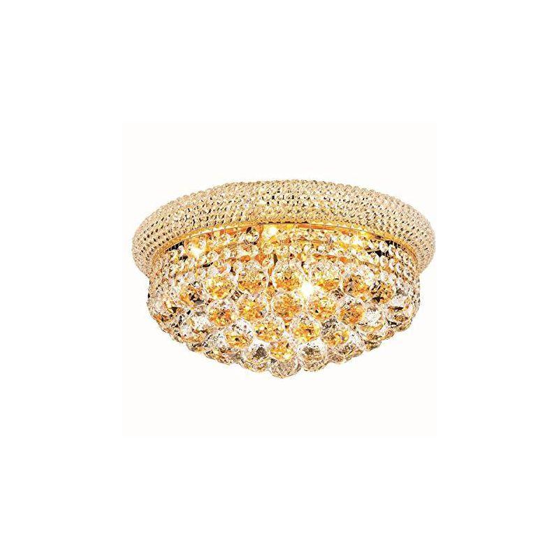 Elegant Lighting Primo 8 light Gold Flush Mount Clear Royal Cut Crystal