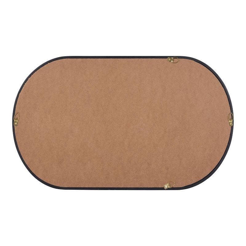 20" x 30" Travis Oval Wall Mirror Black - Kate & Laurel All Things Decor: Modern Style, MDF Frame, No Assembly Required