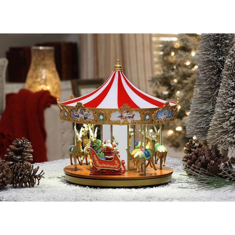 Mr. Christmas 12" Animated Very Merry Christmas Carousel Musical Decoration